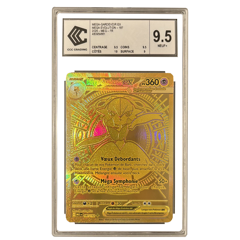 Carte Gradée CCC 9.5 Méga-Gardevoir Gold 187/132 FR | Attrape Ton Poke