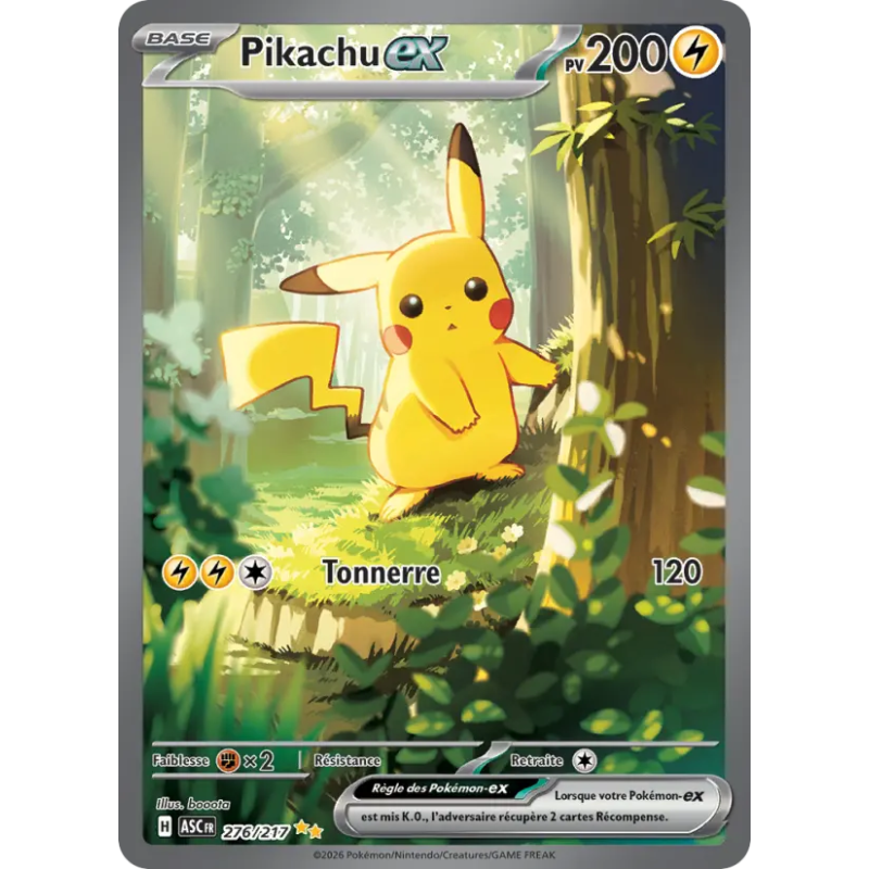 Pikachu ex 276/217 SAR Héros Transcendants Fr-NM | Attrape Ton Poke