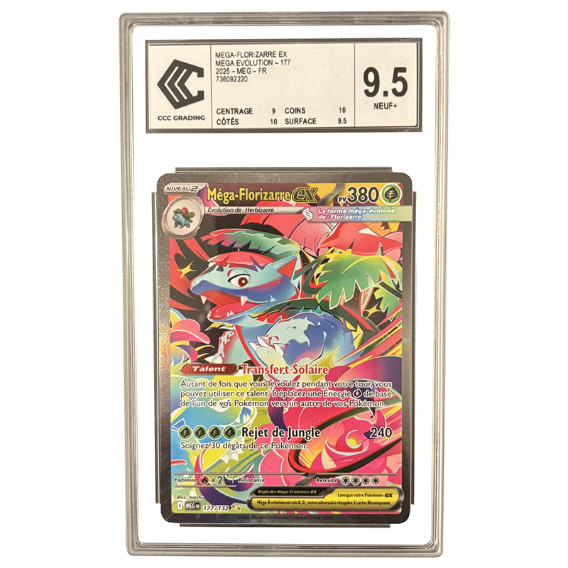 Carte Gradée CCC 9.5 Méga-Florizarre EX 177/132 FR | Attrape Ton Poke