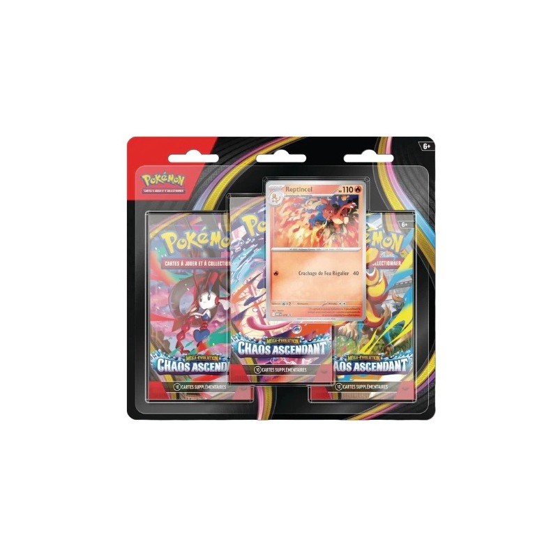 Pokémon Tripack Chaos Ascendant ME04 FR Aléatoire | Attrape Ton Poke