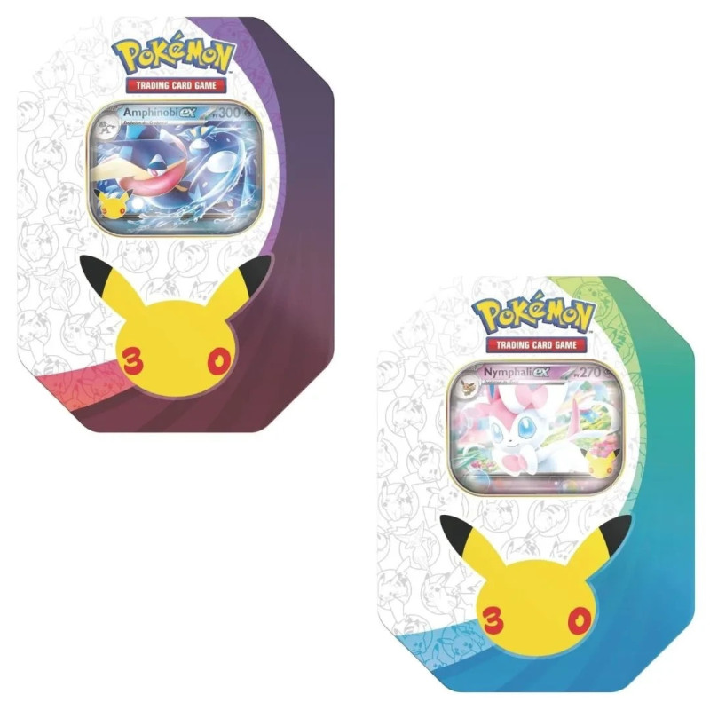 Lot de 2 Pokébox Pokémon 30e Anniversaire Amphinobi ex & Nymphali ex FR